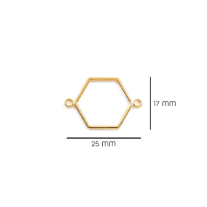 HEXAGONO SEPARADOR ZAMAK BAÑO DE ORO